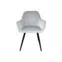Szare welurowe fotele Fotel Welurowy nowoczesny styl zestaw krzeseł