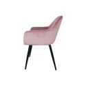 Zestaw 2 szt różowych foteli welurowych do salonu/gabinetu w nowoczesnym stylu