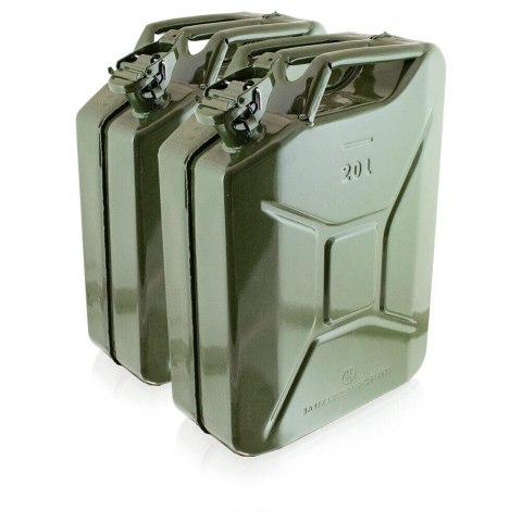Zestaw 2szt Kanistrów Metalowych po 20l Szczelne Zamknięcie Bituxx na paliwo