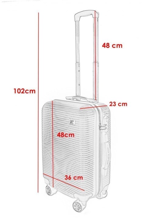 Zestaw Walizek podróżnych do samolotu na kółkach obrotowych lekkie