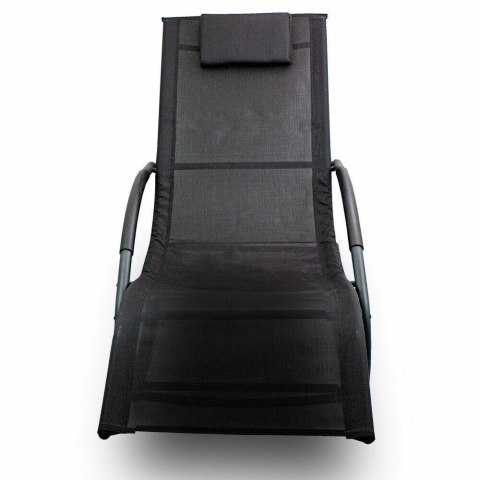 Zestaw leżaków ogrodowych 2 szt bujaki leżanki na taras beżowe