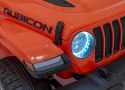Jeep Wrangler Rubicon na akumulator dla dzieci Pomarańczowy + Pilot + Radio MP3 LED + Koła EVA