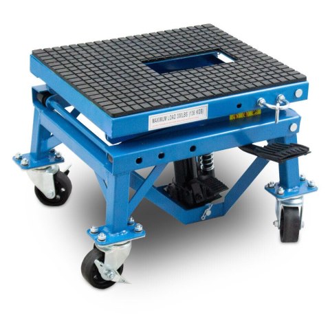 Podnośnik nożycowy hydrauliczny do motoru Bituxx udźwig 135kg mobilny