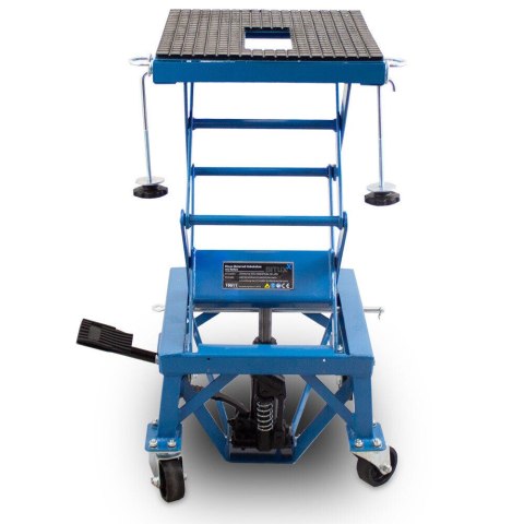 Podnośnik nożycowy hydrauliczny do motoru Bituxx udźwig 135kg mobilny