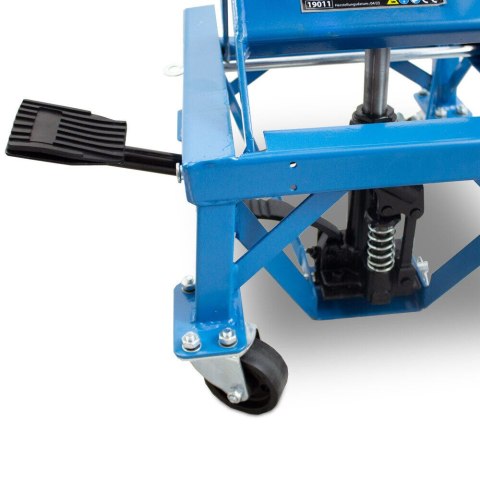 Podnośnik nożycowy hydrauliczny do motoru Bituxx udźwig 135kg mobilny