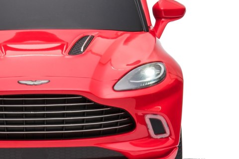 Aston Martin DBX na akumulator dla dzieci Czerwony + Pilot + EVA + Pasy + Wolny Start + Audio LED