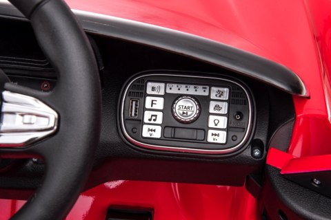 Aston Martin DBX na akumulator dla dzieci Czerwony + Pilot + EVA + Pasy + Wolny Start + Audio LED