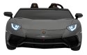 Auto Lamborghini Aventador SV na akumulator dla 2 dzieci Szary + Pilot 2,4 GHz + Pianka EVA + Audio LED