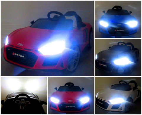 AUDI R8 Sport Czarny Auto na akumulator EVA Skóra pilot