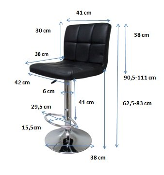 Hoker D2S Krzesło Barowe Fotel obrotowy Ekoskóra Regulowana wysokość