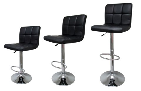 Hoker D2S Krzesło Barowe Fotel obrotowy Ekoskóra Regulowana wysokość