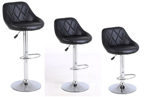 Hoker D3S Krzesło Barowe Fotel obrotowy Ekoskóra Regulowana wysokość