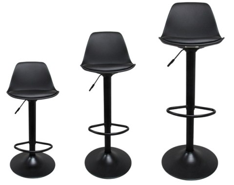 Hoker D4B Krzesło Barowe Fotel obrotowy Ekoskóra Regulowana wysokość