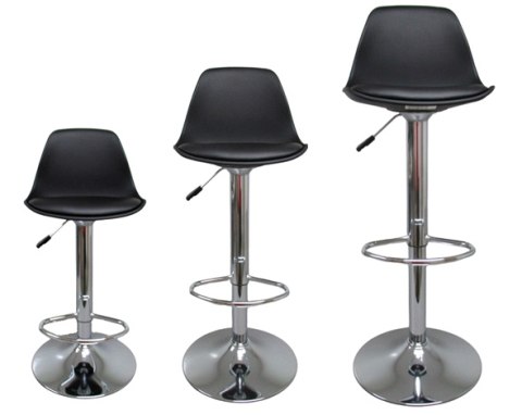 Hoker D4S Krzesło Barowe Fotel obrotowy Ekoskóra Regulowana wysokość