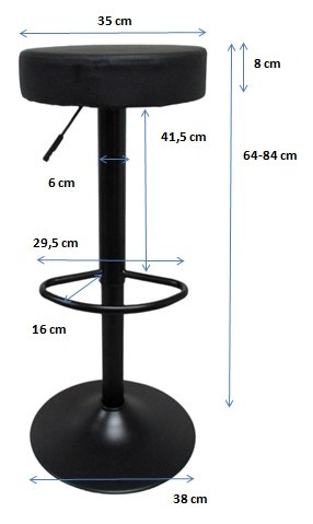 Hoker D5B Krzesło Barowe Fotel obrotowy Ekoskóra Regulowana wysokość
