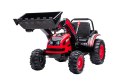 Koparka Traktor na akumulator dla dzieci Czerwony + Ruchome Ramię Łyżka + Pilot + Wolny Start + Radio FM + LED
