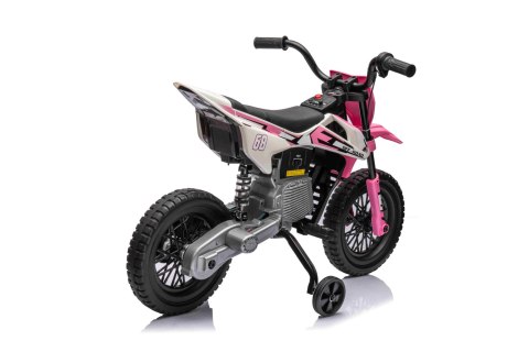 Motor PANTONE 361C na akumulator dla dzieci Różowy + Panel audio + Wolny Start + Koła EVA