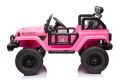 Auto terenowe OFF-ROAD 3.0 dla dzieci Różowy + Pilot + Wolny Start + Pasy + Audio LED