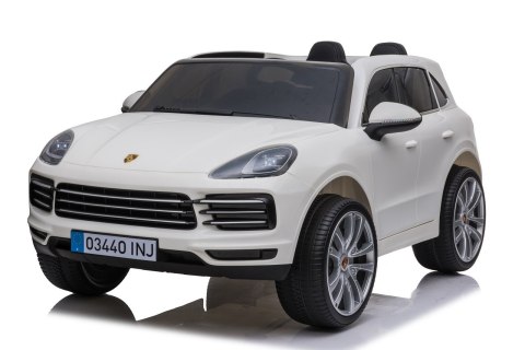 Porsche Cayenne S na akumulator dla dzieci Lakier Biały SUV + Pilot