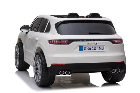 Porsche Cayenne S na akumulator dla dzieci Lakier Biały SUV + Pilot
