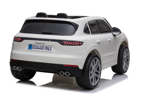 Porsche Cayenne S na akumulator dla dzieci Lakier Biały SUV + Pilot