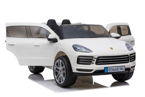 Porsche Cayenne S na akumulator dla dzieci Lakier Biały SUV + Pilot