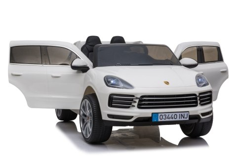 Porsche Cayenne S na akumulator dla dzieci Lakier Biały SUV + Pilot