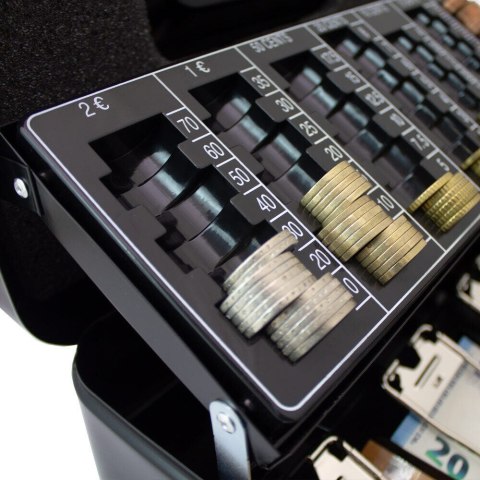 Kasetka na pieniądze Czarna BITUXX 30cm kaseta skrytka na klucz