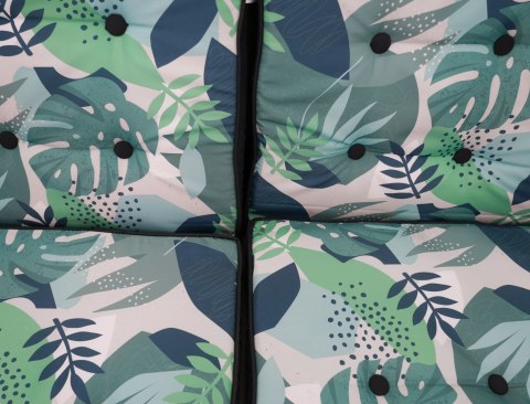 Ogromna Huśtawka Ogrodowa Siedzisko Plecionka 2x1 Liście Monstery