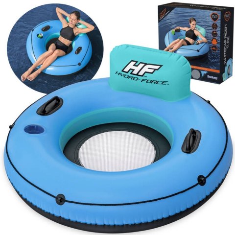 Bestway duże dmuchane koło z oparciem 106 cm dla dzieci i dorosłych 43108