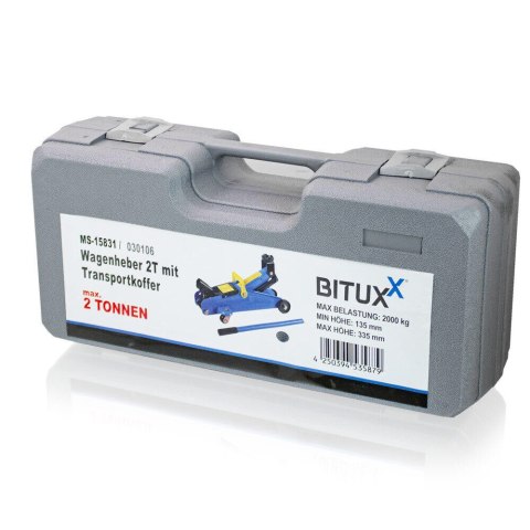 Podnośnik Lewarek Samochodowy hydrauliczny Żaba udźwig 2T Niski Guma