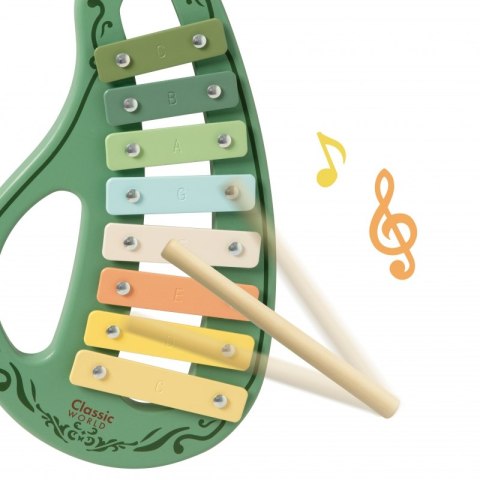 CLASSICLASSICLASSIC WORLD Drewniany Zestaw Vintage Instrumentów Muzycznych 18ms+