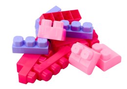 Klocki W Wiaderku Edukacyjne Duże Budowlane Zestaw Kolorowe 160 ele.