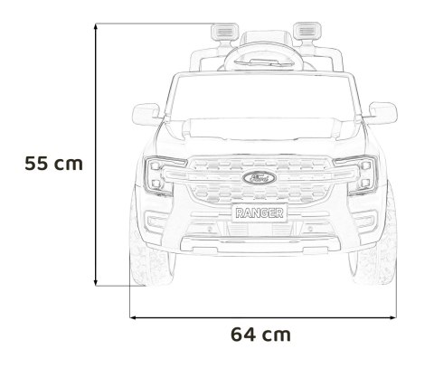 Pojazd Ford Ranger LIFT Czerwony Pickup