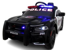 DODGE POLICJA SRT CZARNY Autko na akumulator Koła EVA Skóra pilot