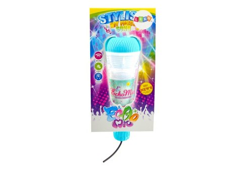 Mikrofon Dziecięcy Efekt Echo Światła Różowy Niebieski