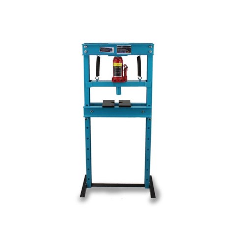 Prasa hydrauliczna warsztatowa nacisk 12 ton niebieska łatwy montaż
