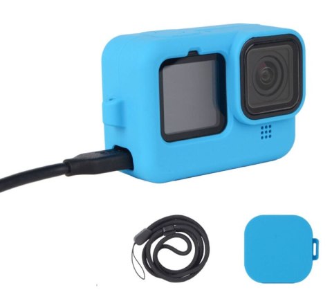 Silikonowe niebieskie etui na kamerke Gopro