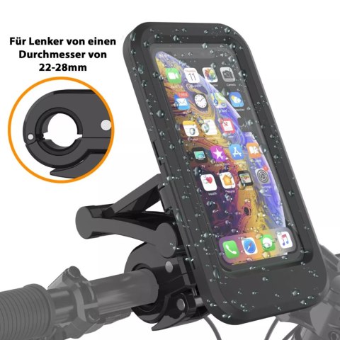 Uchwyt na telefon do roweru wytrzymały wodoodporny na kierownice