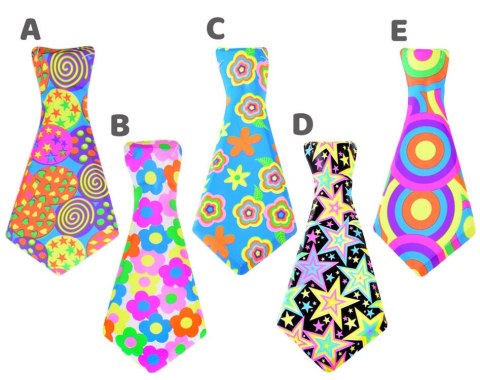 WYSTRZAŁOWY kolorowy KRAWAT na gumce ZA0681
