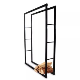 Nowoczesny stojak na drzewo opał kominkowy wykonany ze stali