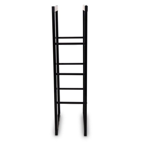 Stojak na klocki drewna do kominka solidna rama minmalistyczny prosty dopasowany do stylu wnętrza