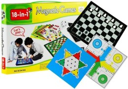 Zestaw Gier Rodzinnych 18w1 Szachy Magnetyczna Szachownica