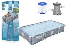 Basen Stelażowy Prostokątny Szary 366 x 201 x 66 cm Bestway 561FV