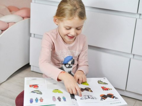 Ćwiczenia przedszkolaka 4-6 lat Montessori łamigłówki naklejki KS1015