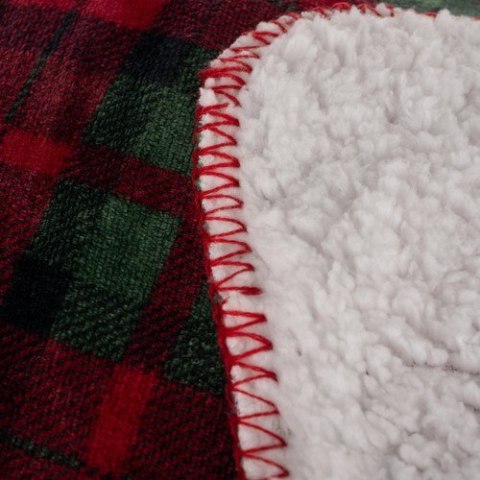 Koc dwustronny z barankiem Ruhhy 160x200cm Zimowy Świąteczny w krate