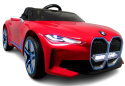 BMW i4 Czerwony Auto na akumulator EVA Skóra pilot