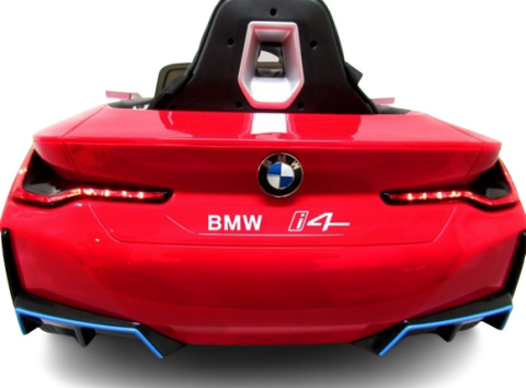 BMW i4 Czerwony Auto na akumulator EVA Skóra pilot