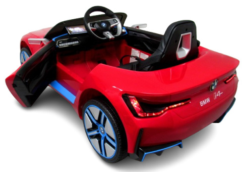 BMW i4 Czerwony Auto na akumulator EVA Skóra pilot