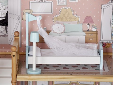 Piękny Piętrowy Duży Drewniany Domek dla Lalek z Meblami ZA5458